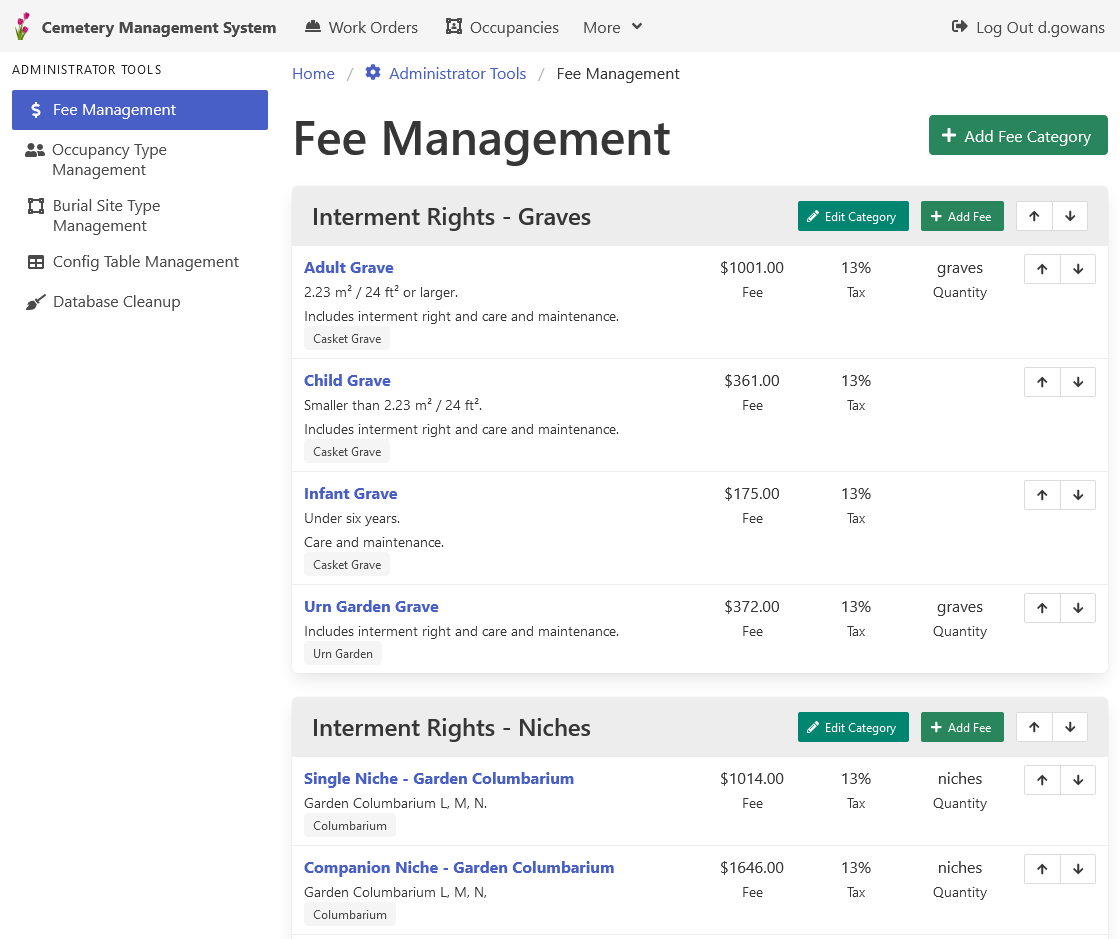 Fee Management